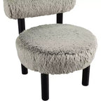 Chaise Ambre en Tissu Shearing Végan de Meridian Furniture