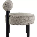 Chaise Ambre en Tissu Shearing Végan de Meridian Furniture