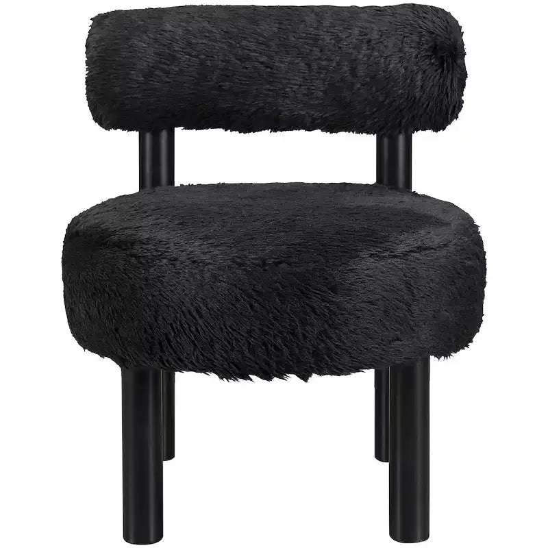 Chaise Ambre en Tissu Shearing Végan de Meridian Furniture