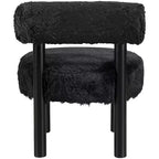 Chaise Ambre en Tissu Shearing Végan de Meridian Furniture