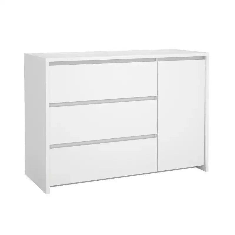 Tvilum, buffet avec 3 tiroirs et 1 porte, 117 cm de large, modèle Next