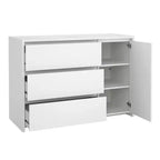 Tvilum, buffet avec 3 tiroirs et 1 porte, 117 cm de large, modèle Next