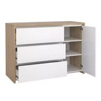 Tvilum, buffet avec 3 tiroirs et 1 porte, 117 cm de large, modèle Next