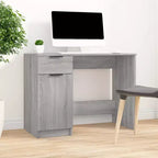 vidaXL Bureau gris sonoma Bois d'ingénierie 100 x 50 x 75 cm Bureau