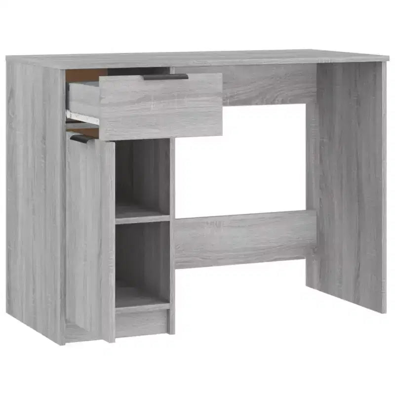vidaXL Bureau gris sonoma Bois d'ingénierie 100 x 50 x 75 cm Bureau