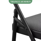 Lot de 6 chaises pliantes Chaises pliantes en tissu avec sièges rembourrés, cadre en métal, empilables, intérieur/extérieur Pour la maison, le bureau, les fêtes, les événements