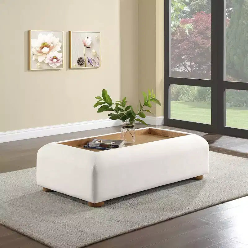 Meridian Furniture Table Basse Diana Crème