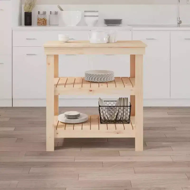 vidaXL Établi 30,9x19,7x31,5 Bois de pin massif