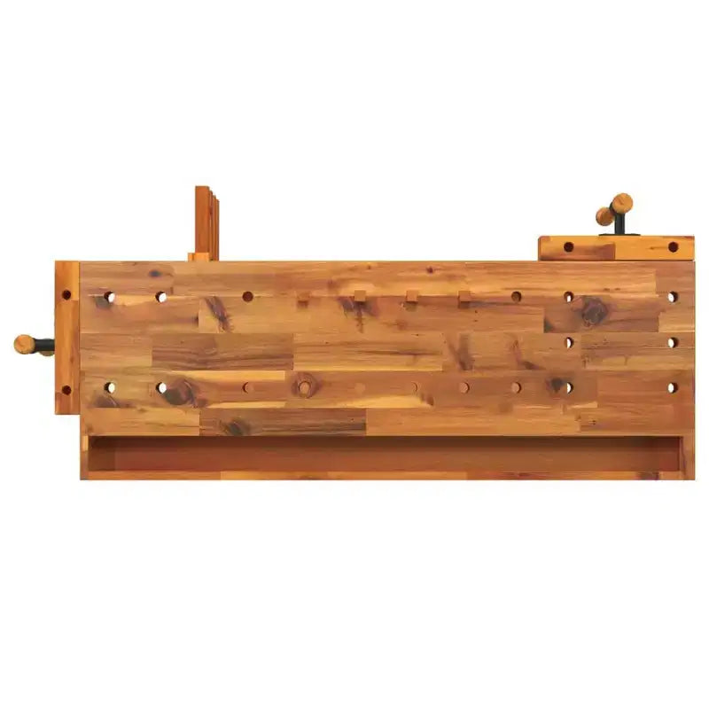 vidaXL Établi avec tiroir et étaux 124x52x83 cm Bois d'Acacia Massif