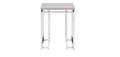 HomeRoots 24 Chrome And Natural Oak Manufactured Wood And Metal Square End Table