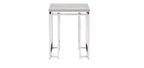 HomeRoots 24 Chrome And Natural Oak Manufactured Wood And Metal Square End Table