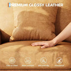 SunnyFurn 86 Canapé Nuage en Peluche, 3 Places avec Assise Profonde, 2 Coussins de Dossier Amovibles et Coussins Décoratifs pour Salon/Chambre/Appartements