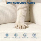 SunnyFurn 86 Canapé Nuage en Peluche, 3 Places avec Assise Profonde, 2 Coussins de Dossier Amovibles et Coussins Décoratifs pour Salon/Chambre/Appartements