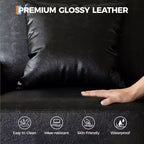SunnyFurn 86 Canapé Nuage en Peluche, 3 Places avec Assise Profonde, 2 Coussins de Dossier Amovibles et Coussins Décoratifs pour Salon/Chambre/Appartements