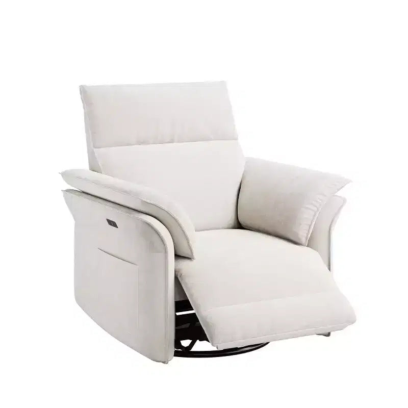 Fauteuil inclinable LinTimes Power Swivel Glider  Fauteuil inclinable individuel moderne, pivotant à 270°, accoudoirs incurvés à double couche, pour salon