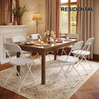 Chaise pliante en plastique, siège empilable portable avec cadre en acier, capacité de 159 kg pour bureau intérieur/extérieur, mariage, fête, cuisine, salle à manger