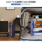 Chariot à main pliable ALUCSET, diable de bagages robuste de 227 kg, chariot utilitaire pliable et portable avec 2 cordons élastiques pour les voyages, les déménagements, le bureau et la maison