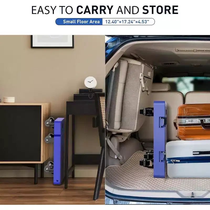 Chariot à main pliable ALUCSET, diable de bagages robuste de 227 kg, chariot utilitaire pliable et portable avec 2 cordons élastiques pour les voyages, les déménagements, le bureau et la maison