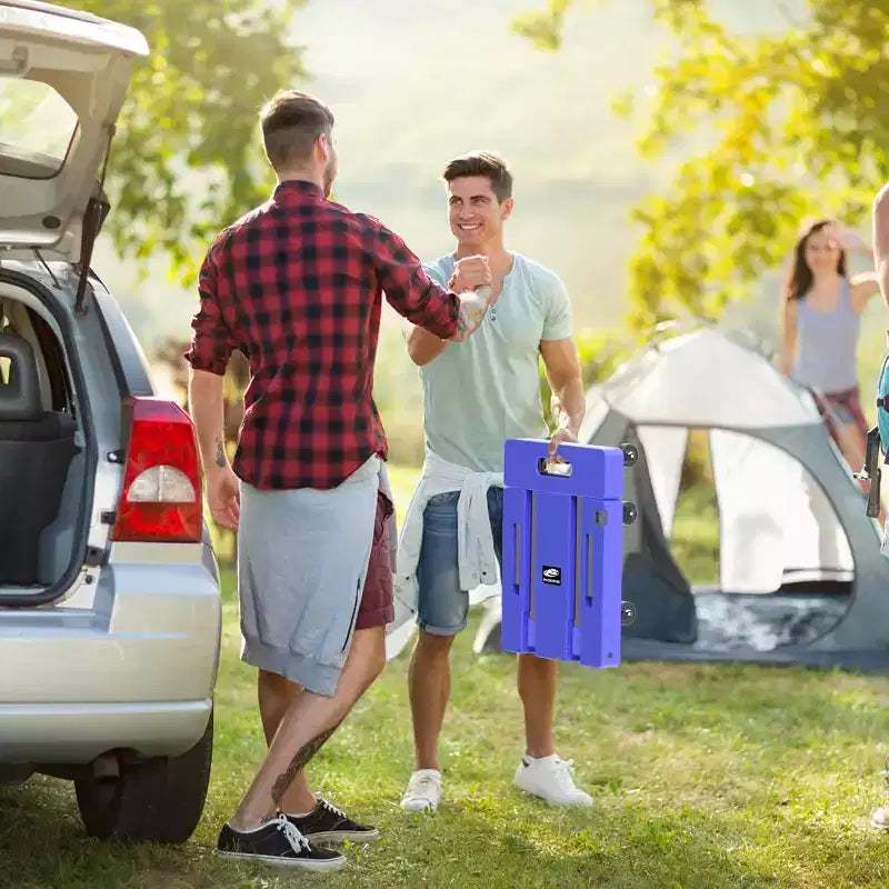 Chariot à main pliable ALUCSET, diable de bagages robuste de 227 kg, chariot utilitaire pliable et portable avec 2 cordons élastiques pour les voyages, les déménagements, le bureau et la maison