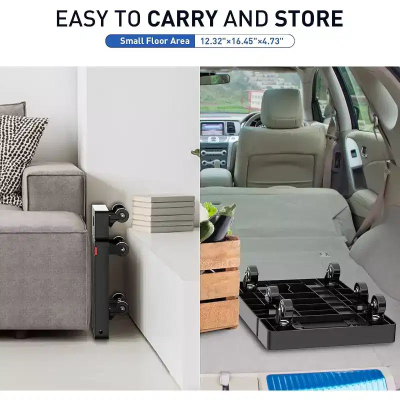 Chariot à main pliable ALUCSET, diable de bagages robuste de 227 kg, chariot utilitaire pliable et portable avec 2 cordons élastiques pour les voyages, les déménagements, le bureau et la maison