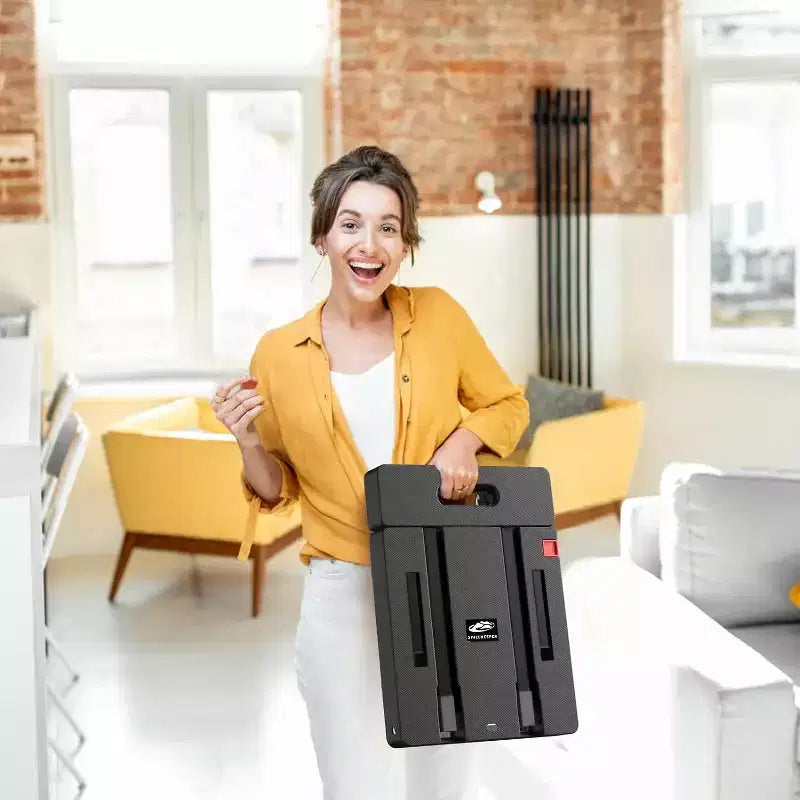 Chariot à main pliable ALUCSET, diable de bagages robuste de 227 kg, chariot utilitaire pliable et portable avec 2 cordons élastiques pour les voyages, les déménagements, le bureau et la maison