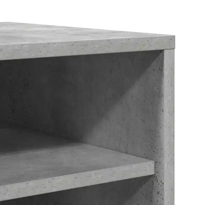 vidaXL Meuble à chaussures gris béton en bois d'ingénierie Meuble à chaussures moyen