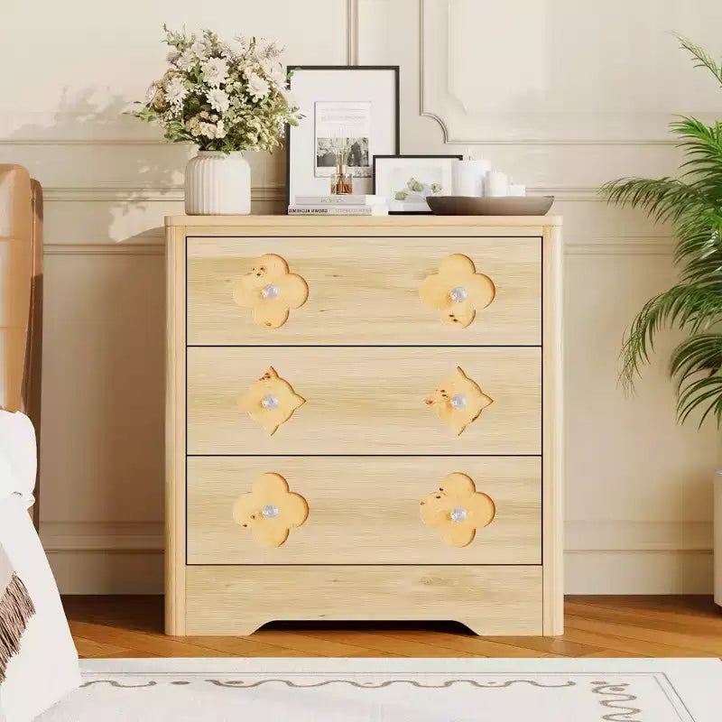 Commode haute Boho en rotin, 5 tiroirs, en bois, pour chambre à coucher, placard, chambre d'enfant, salon, finition naturelle