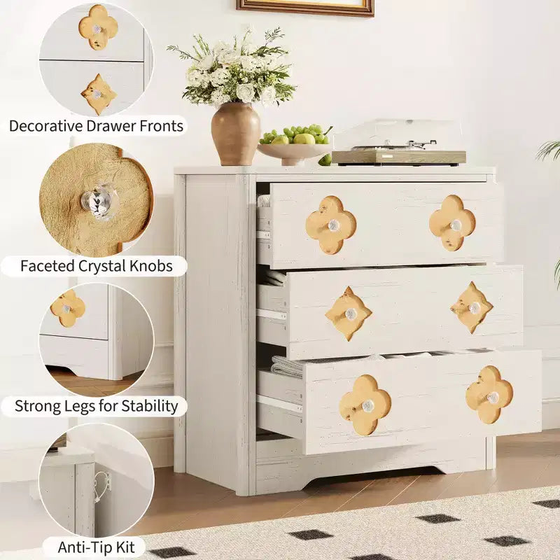 Commode haute Boho en rotin, 5 tiroirs, en bois, pour chambre à coucher, placard, chambre d'enfant, salon, finition naturelle