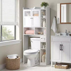 White Toilet Cabinet Rack