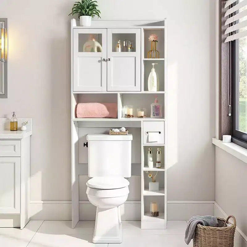 Meuble de rangement WC blanc