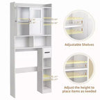 Meuble de rangement WC blanc
