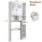 Meuble de rangement WC blanc