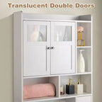 Meuble de rangement WC blanc
