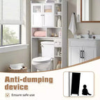 Meuble de rangement WC blanc