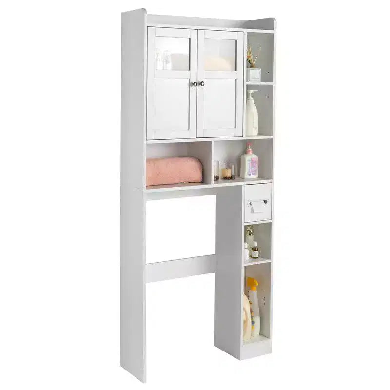 Meuble de rangement WC blanc