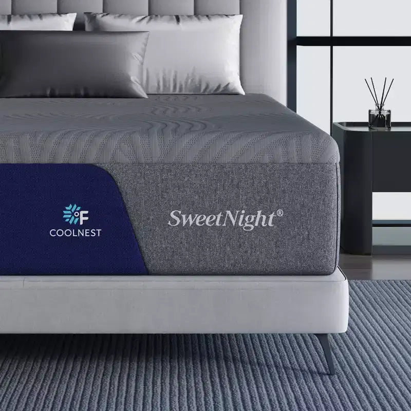 Matelas en mousse à mémoire de forme Sweetnight 12/14/16 pouces CoolNest Medium à gel rafraîchissant avec certifications CertiPUR-US et ACA