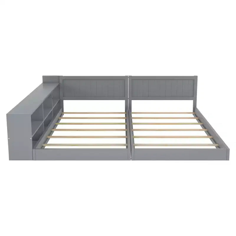 ModernLuxe Lit Double Superposé avec Rangement, Lumières LED et Station de Recharge, Convertible en 2 Lits Jumeaux pour Enfants