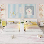 ModernLuxe Lit Double Superposé avec Rangement, Lumières LED et Station de Recharge, Convertible en 2 Lits Jumeaux pour Enfants