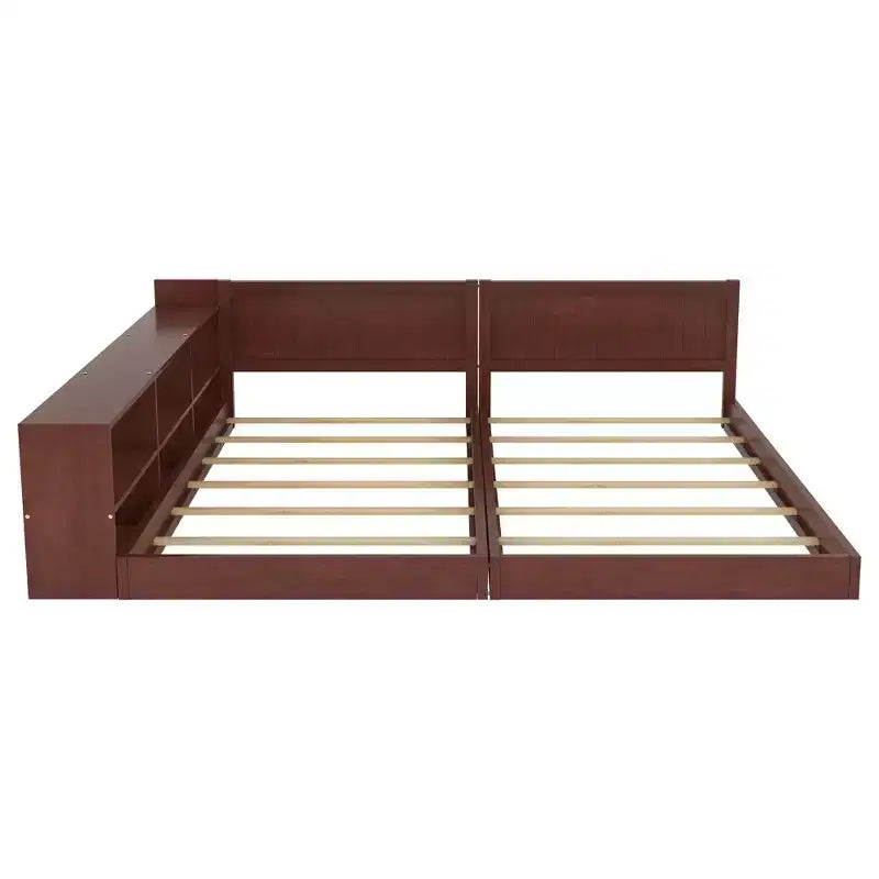 ModernLuxe Lit Double Superposé avec Rangement, Lumières LED et Station de Recharge, Convertible en 2 Lits Jumeaux pour Enfants