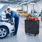 Armoire de rangement à outils verrouillable mobile de 34,3 po, organisateur de garage avec 4 tiroirs, coffre en acier roulant