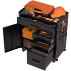Armoire de rangement à outils verrouillable mobile de 34,3 po, organisateur de garage avec 4 tiroirs, coffre en acier roulant