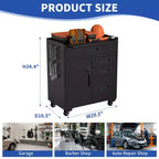 Armoire de rangement à outils verrouillable mobile de 34,3 po, organisateur de garage avec 4 tiroirs, coffre en acier roulant