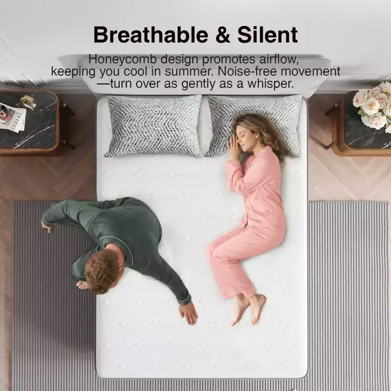 Matelas hybride en mousse à mémoire de forme et gel rafraîchissant Novilla 10/12/14 pouces, en boîte, fermeté moyenne pour soulager la pression