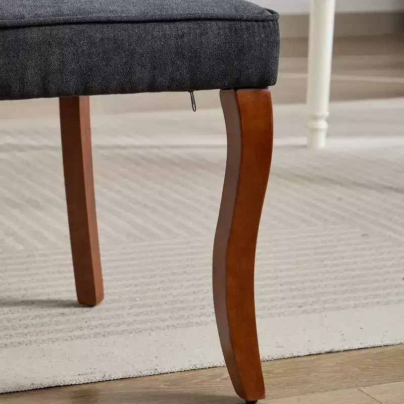 Chaises de salle à manger GDFStudio Hub en bois avec revêtement en velours (Lot de 2)