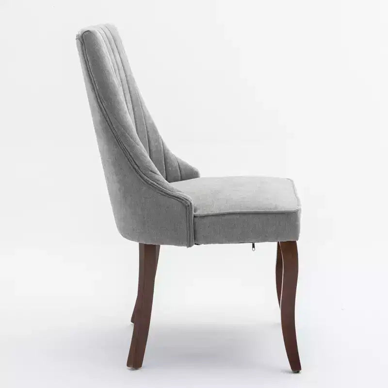Chaises de salle à manger GDFStudio Hub en bois avec revêtement en velours (Lot de 2)