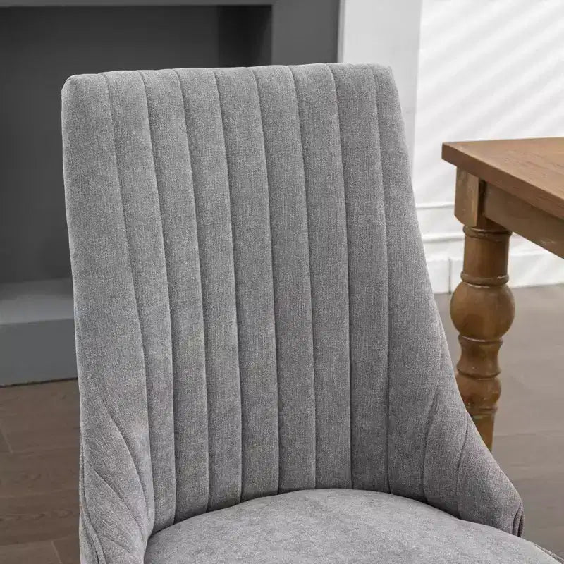 Chaises de salle à manger GDFStudio Hub en bois avec revêtement en velours (Lot de 2)