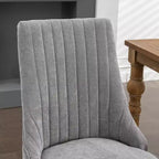 Chaises de salle à manger GDFStudio Hub en bois avec revêtement en velours (Lot de 2)