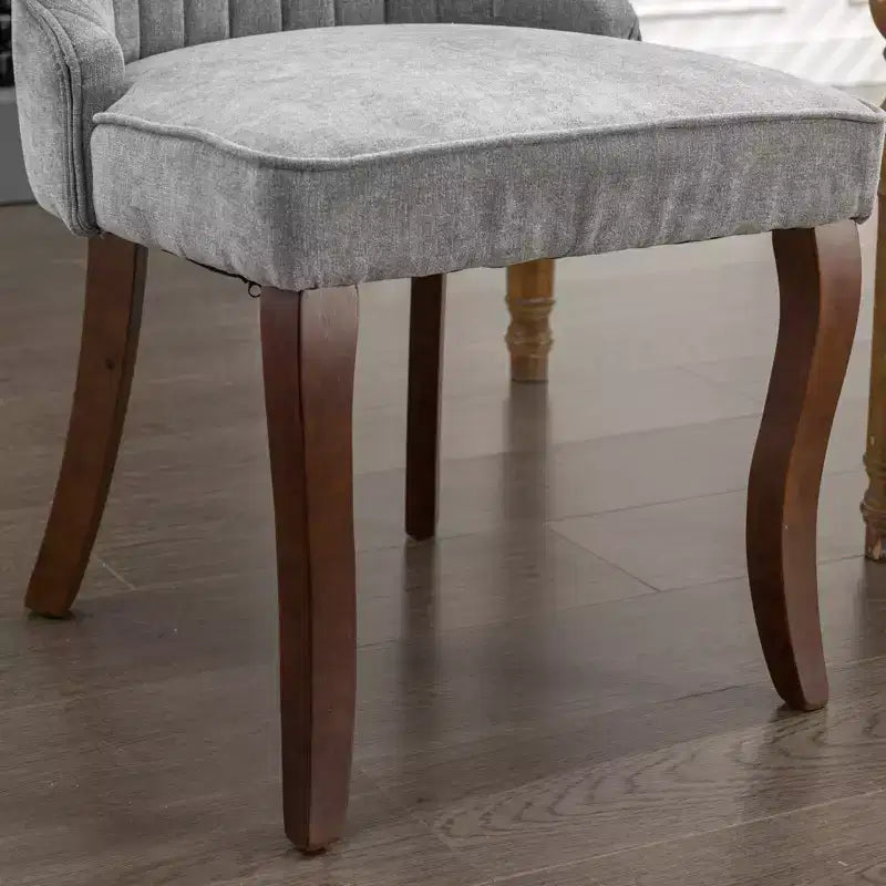 Chaises de salle à manger GDFStudio Hub en bois avec revêtement en velours (Lot de 2)