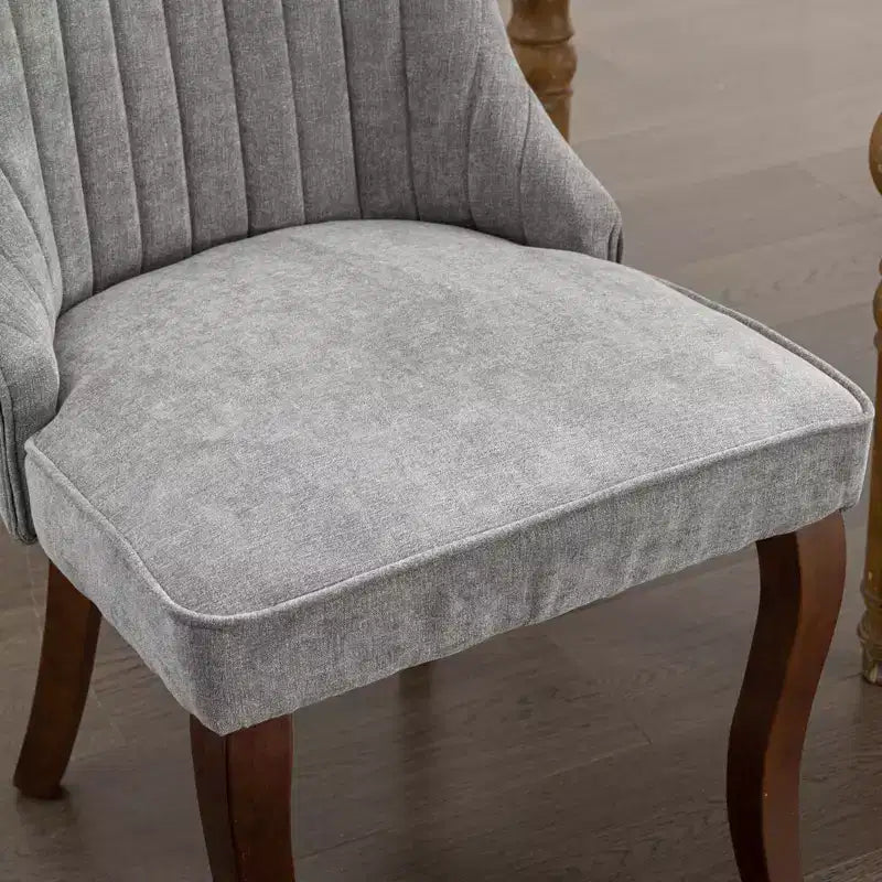 Chaises de salle à manger GDFStudio Hub en bois avec revêtement en velours (Lot de 2)