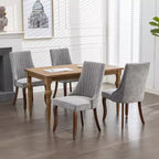 Chaises de salle à manger GDFStudio Hub en bois avec revêtement en velours (Lot de 2)